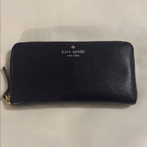 Kate Spade  Saffiano Leather Wallet Navy Blue GUC